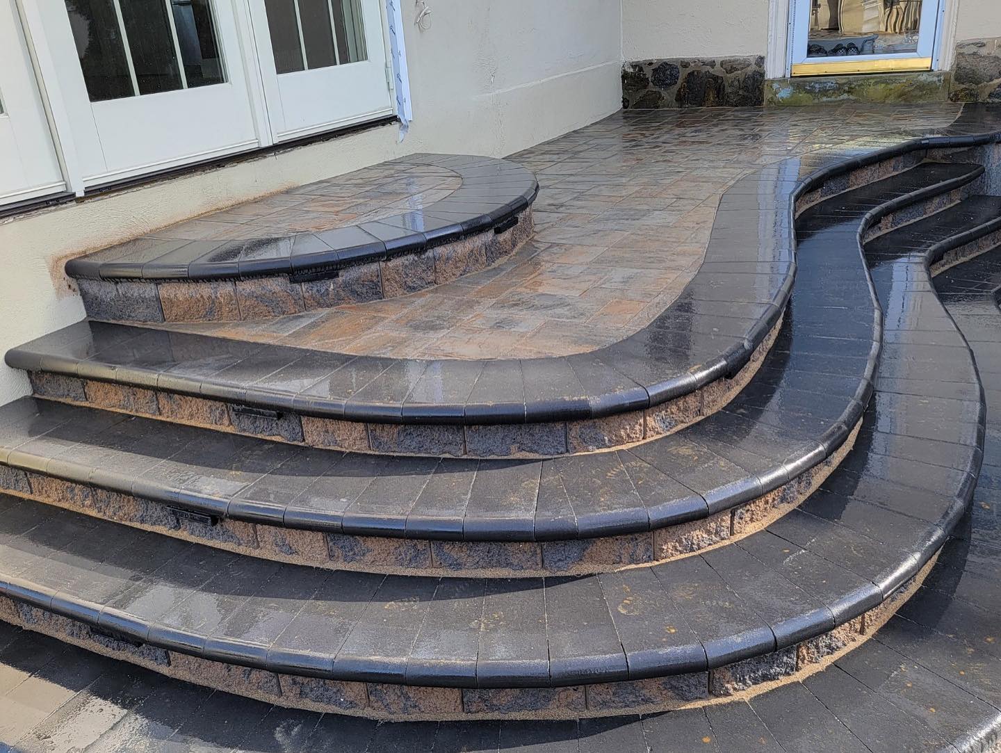 Beautiful paver patio with outdoor seating